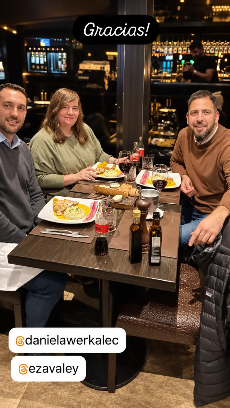 Con amigos en Chubut