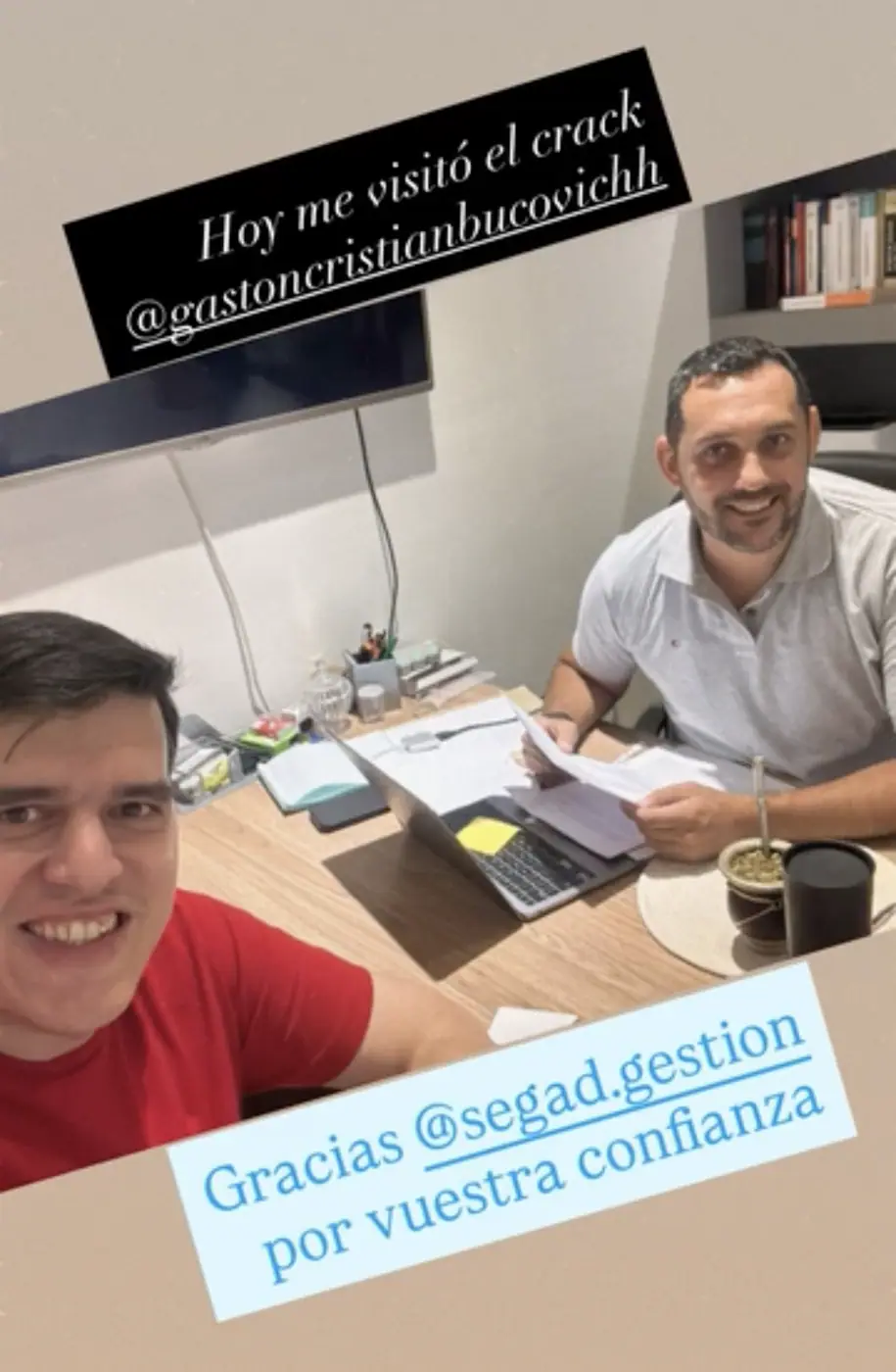 Con un cliente del estudio y amigo